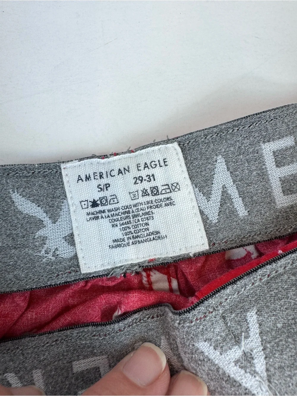 American Eagle men's boxer shorts BUNDLE blue plaid pattern AND Logo size S